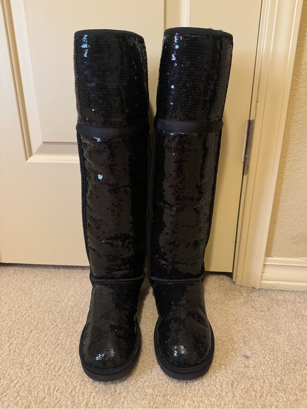 UGG Black Sequin Tall Boots